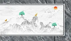 亮十五402-新中式意境禅意抽象山水