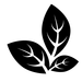 面性三颗树叶图标