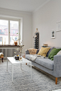 60平二居北欧风格家居客厅电视柜地毯茶几装修效果图