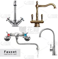 水龙头,式样,华丽的,不锈钢,家居设施,卫生间,钢铁,写实,布置,流动