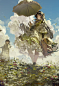 Hotaruzzzz 厚涂少女二次元人物立绘设定美术PIXIV插画参考素材-淘宝网