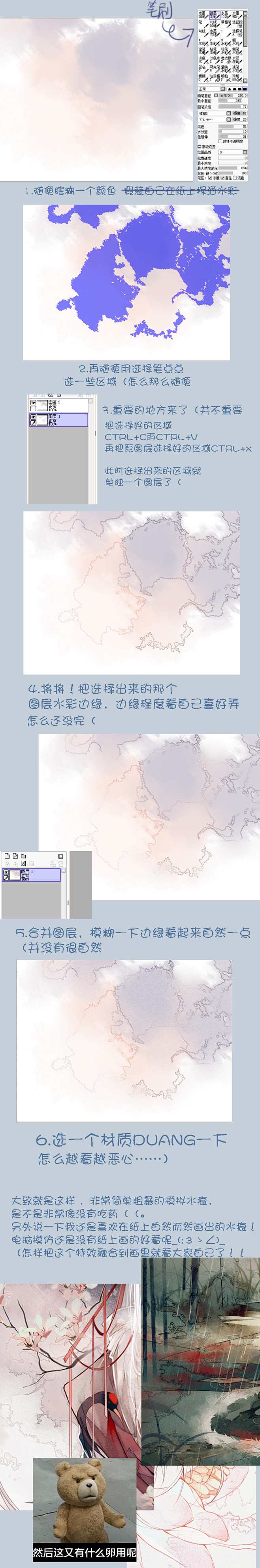 水彩水痕