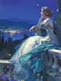 油画｜月光下的长裙_2_今天用Midjourney画画了吗_来自小红书网页版