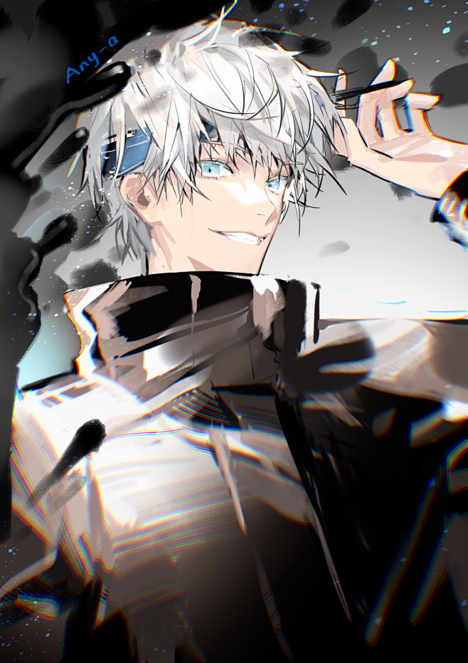 #五条悟 #咒术回战 画师：阿尼鸭Any...