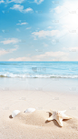 夏天通用实景海边沙滩背景图片素材