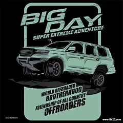 复古怀旧汽车拉力英文比赛越野车卡车改装赛车海报AI矢量素材_汽车插图_素材下载-乐分享素材网