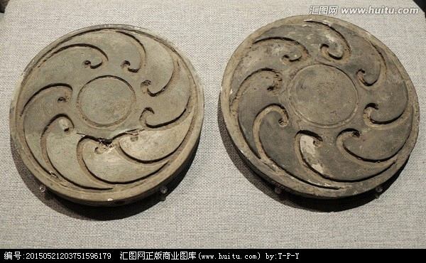 夏代漩涡纹灰陶饼