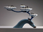 Surreal Animal Sculptures Carrying Monumental Elements of Nature by Wang Ruilin: 