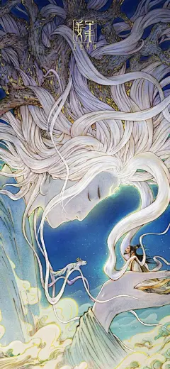姜子牙二维海报壁纸，插图设计太好看了。 ​​​​
