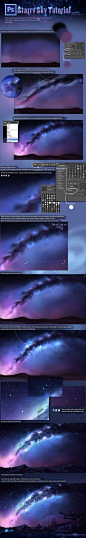 +Starry Sky Tutorial+ by Enijoi.deviantart.com on @deviantART