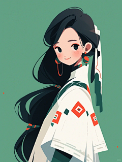 指甲盖猫采集到插画 | 平面插画 | 头像 