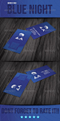 Blue Night Business Card - GraphicRiver Item for Sale