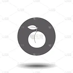Vector illustration of apricot icon in flat style 