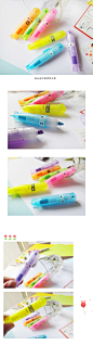 晨光文具 卡通可爱表情小荧光笔 记号笔标题备注重点彩色水彩笔-淘宝网