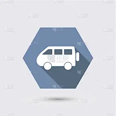 向量现代平面图标与长阴影。