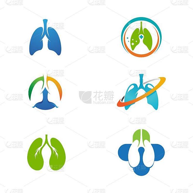 用于医疗设计的肺向量图标