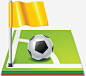 卡通足球赛场图标UI设计 https://88ICON.com 足球赛场 旗帜 足球 足球比赛 世界杯 图标 图标设计 卡通图标UI设计