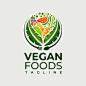 素食蔬菜食品标志logo矢量图设计素材