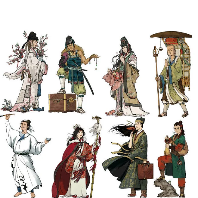 江南百景图 人物原画 -花瓣网