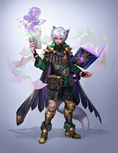 游戏人物 法师 魔法帽 三头身 法系11王者归来之八神采集到pose—法师