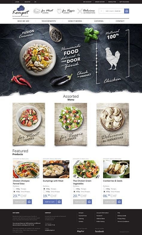 漂亮的美食网站网页设计集锦