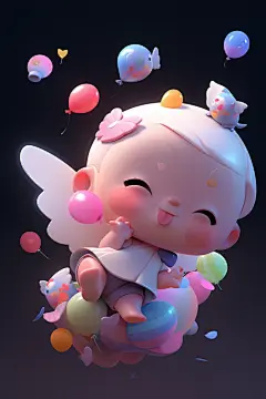 人物孩童场景小孩场景儿童形象模型图片