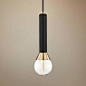 Mitzi Via 5" Wide Polished Brass and Black Mini Pendant