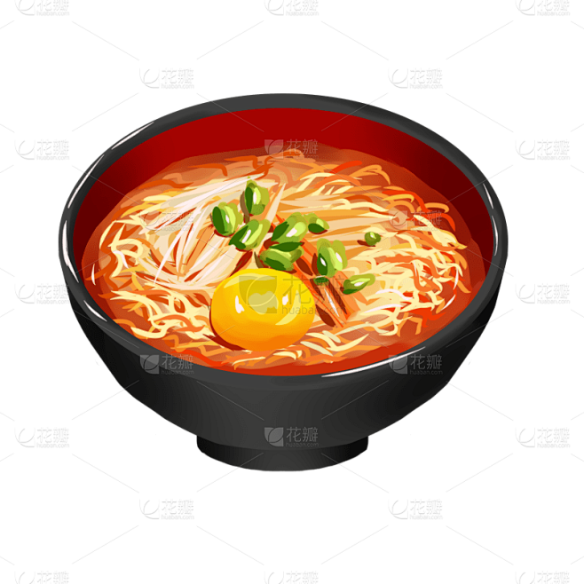 手绘美食贴纸-鸡蛋面