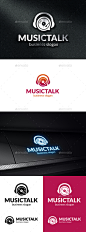 音乐和标志模板——符号标志模板Music Talk Logo Template - Symbols Logo Templates博客、品牌、品牌概念,dj,dj标志,娱乐,耳机,身份,音乐,音乐行业,生产商,生产、专业、广播、记录,录音,可调整大小的,简单的 blog, brand, branding, concept, dj, dj logo, entertainment, headphones, identity, music, music industry, producer, production