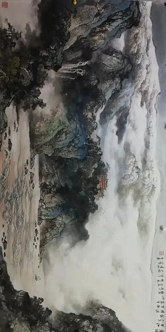杨天佑山水作品 带视频合影，支持定制 -...