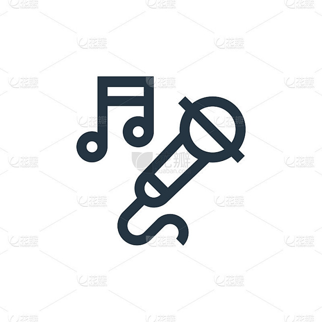 唱向量图标孤立在白色背景。轮廓，细线唱图标，用于网站设计和手机，应用程序开发。细线唱轮廓图标矢量插图