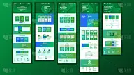 主页设计矢量。网站经营理念。着陆模板。工作团队。密码学的农场。应用程序的报纸。云的房间。插图