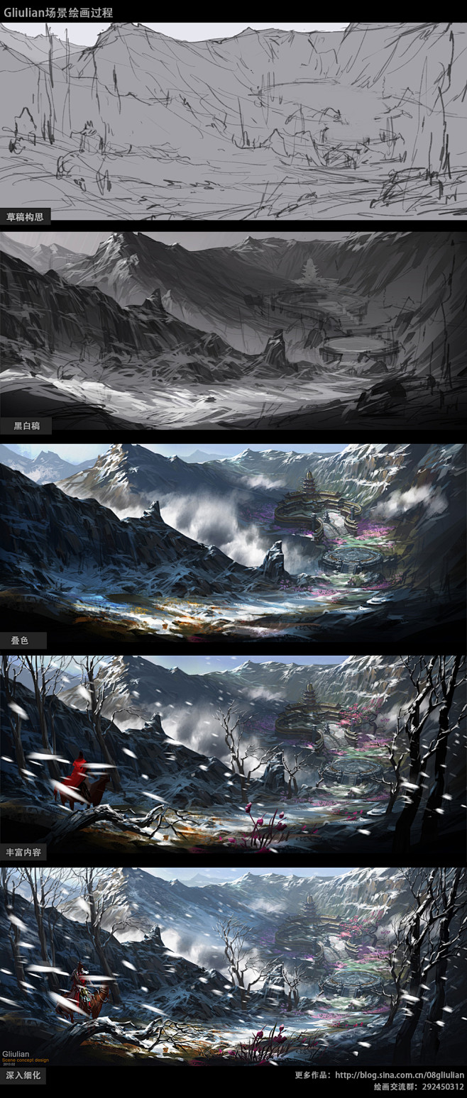 过程图，板绘基础，绘画过程，CG基础，C...