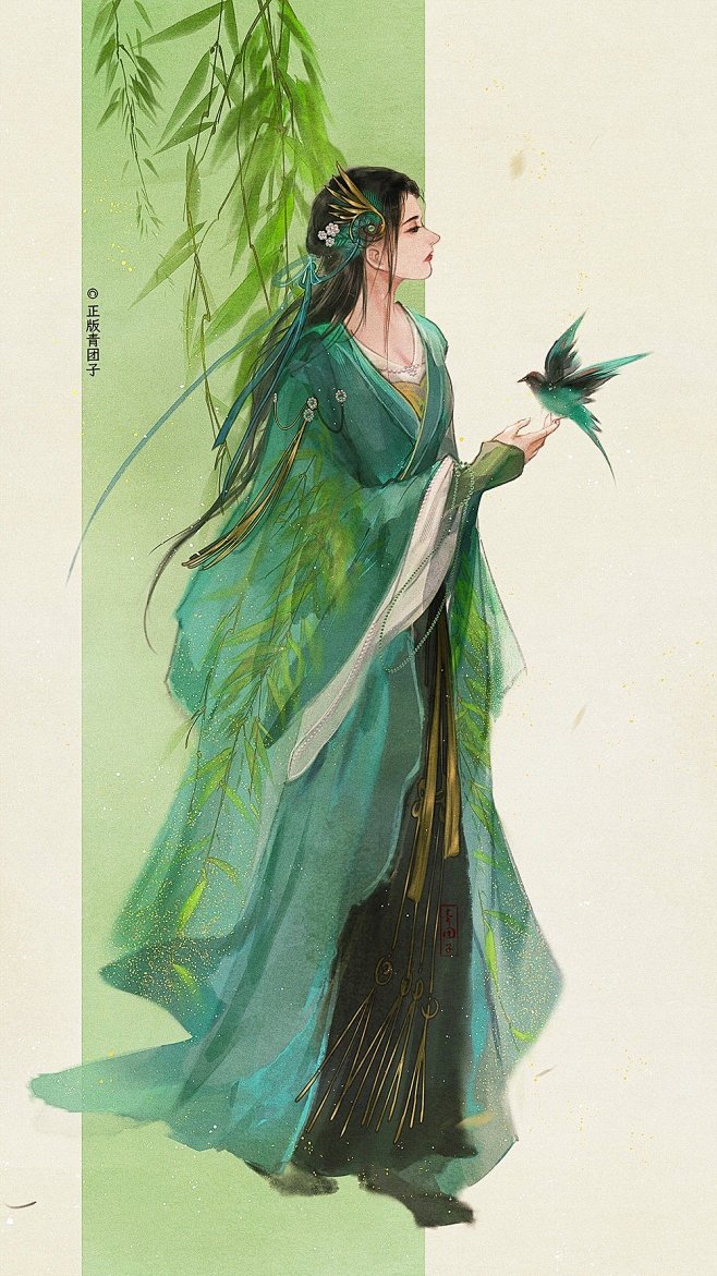 古风元素/古风插画/古风少女 插画师  ...