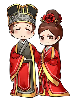 卡通新郎新娘设计素材