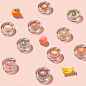 frutti collection : Summer Fruit Collection 'frutti'Work on the sticker on the eye shadow.I put a refreshing peach banana fig pear persimmon cherry tangerine pineapple.I love frutti.
