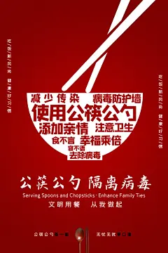 使用公筷公益海报