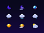 Weather weather icon sketch icons design ui
