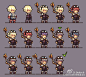 【pixel artist】Todo Asano<br/>俄罗斯像素艺术家Todo Asano。角色身上的装备细节和趣味性是值得称道的特点，要知道在不大尺寸的造型下，既要保证整体性，同时细节又要可辨识，足见作者的功底。