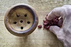 煮水烟、水烟碗的过程