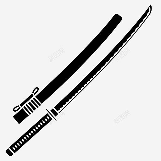 武士刀日本武士剑图标 免费下载 页面网页 平面电商 创意素材