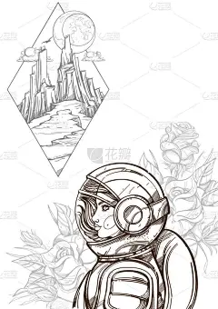 女航天员。宇宙之美