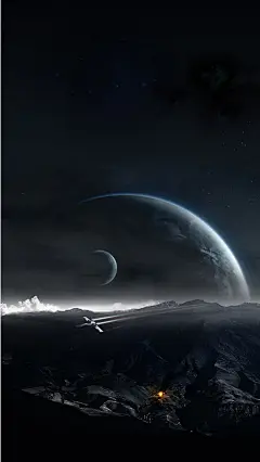 黑色互联网科技手机端H5背景