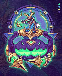 T恤图形图案设计-太乙真人