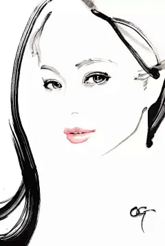 简约不简单，这样的水墨画美女插画，太迷人了！
