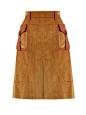 Leather-trimmed cotton-corduroy skirt | Prada | MATCHESFASHION.COM UK : Click here to buy Prada Leather-trimmed cotton-corduroy skirt at MATCHESFASHION.COM