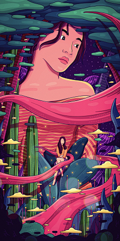 混世小魔王•采集到《人与自然》插画