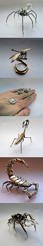 CICINNUS-ART NEWS

 

昆虫控们的新风尚！来自芝加哥的珠宝设计艺术家Justin Gershenson-Gates似乎是厌倦了传统珠宝的制作，大胆的用回收的旧手表零件及灯泡做起了各种昆虫的机械小雕塑。

 

立即关注：cicinnus  - weibo  - shop