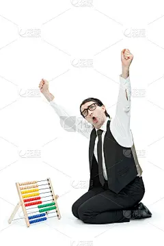 快乐的傻瓜用彩色算盘