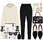 A fashion look from December 2016 featuring turtle neck sweater, cropped trousers and black suede loafers. Browse and shop related looks.